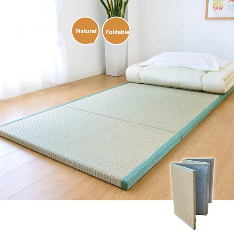 Tatami Mat Rush - Natural Rushes Opvouwbare Tatami Slaapmatras Stromat