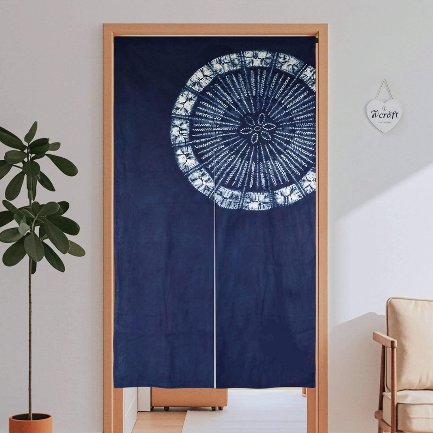 Handgeverfd Japans gordijn/Shi - Shibori Tie Dye recensie en prijs