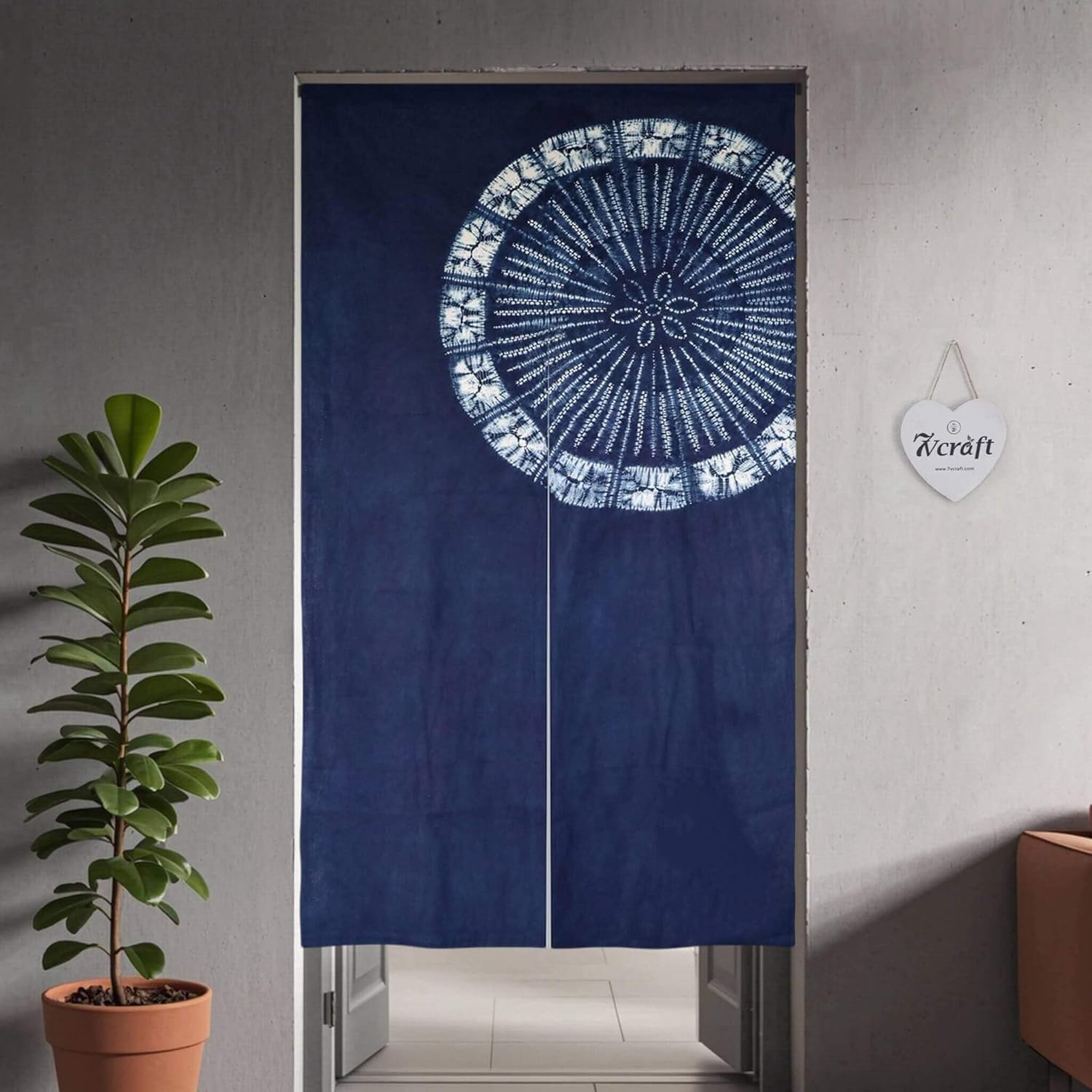 Handgeverfd Japans gordijn/Shi - Shibori Tie Dye recensie en prijs