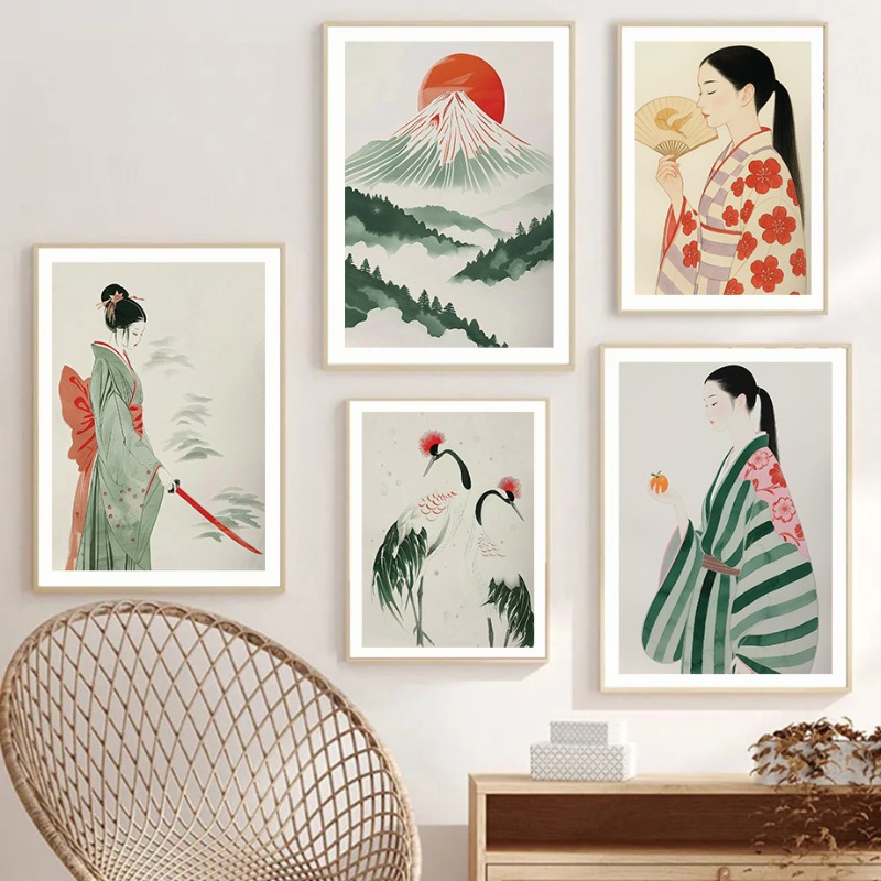 Mount Fuji & Crane Japanse muu - Japanese Zen Lifestyle recensie en prijs
